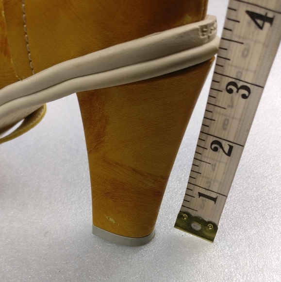 European designer EJECT heels Sunflower Marigold in genuine leather 40/9 - Picture 6 of 12